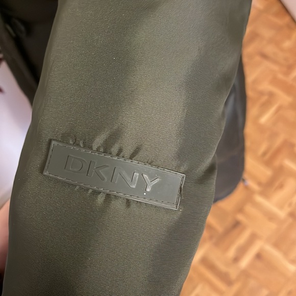 DKNY Army Green Long Winter Coat - Picture 4 of 10